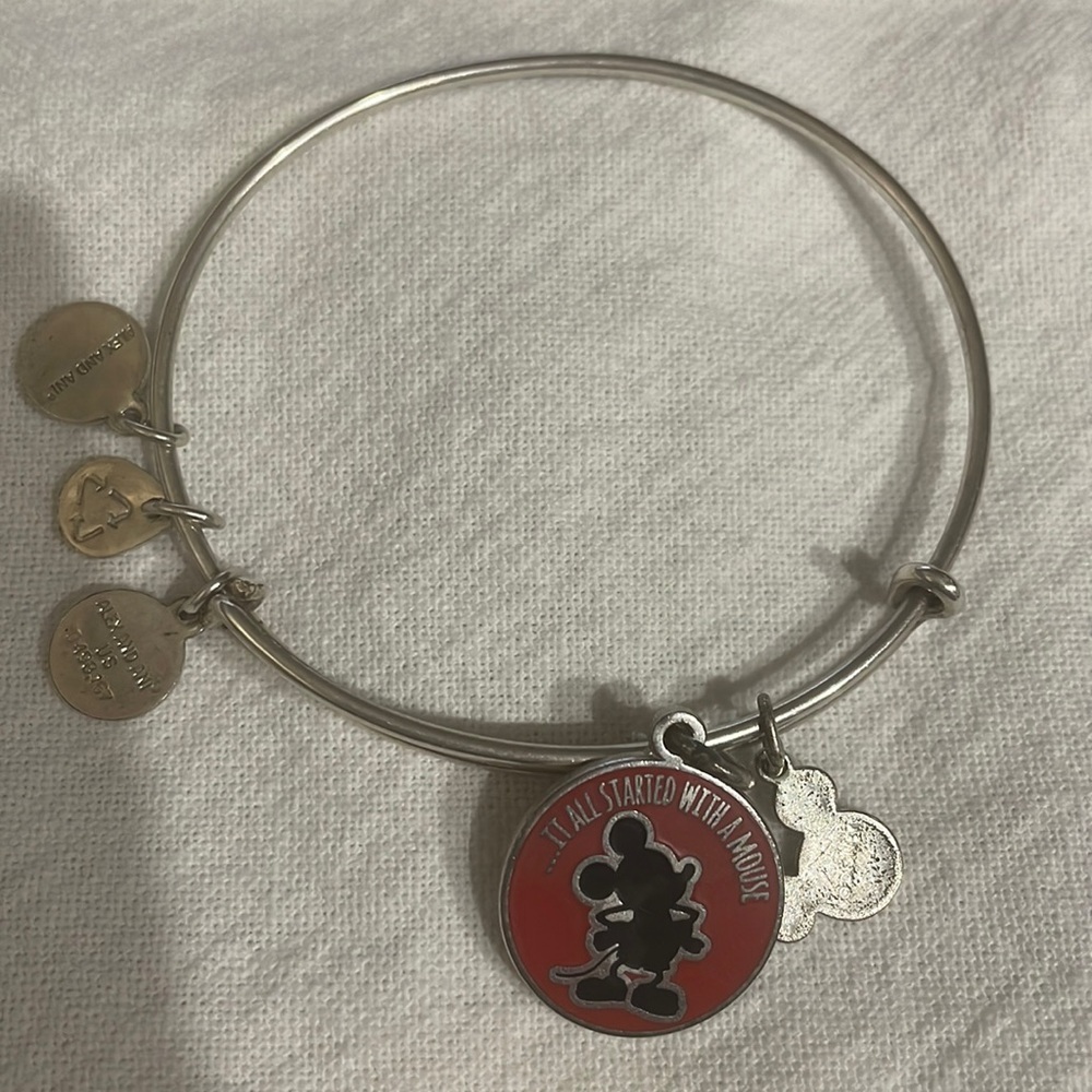 Disney Alex & Ani It All Started With A Mouse Bracelet Silver
